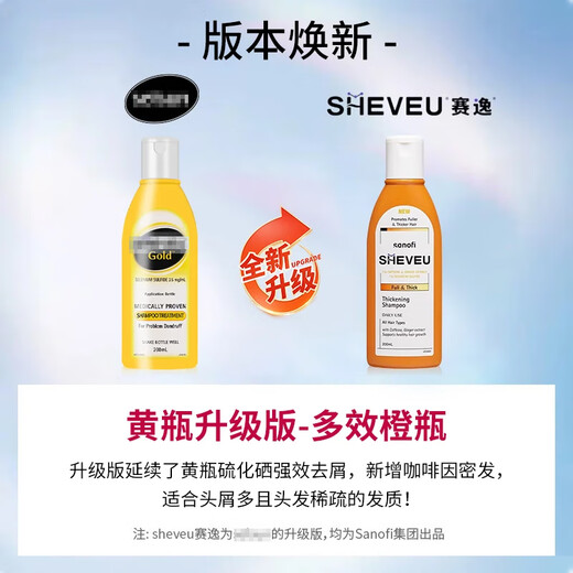 SELSUN Australian Selenium Disulfide Anti-dandruff Anti-Itch Shampoo Oil Control Fluffy and Smooth Shampoo Shampoo No Silicone Oil Men and Women Strong Anti-dandruff 200g - Yellow Bottle Upgraded Edition (Orange Bottle)
