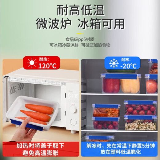 Bloqueo de bloqueo de plástico transparente Caja de recién mantenedor Rectangular SEAL Caja de almacenamiento de alimentos Caja grande de hotel Caja de refrescos (9928) Caja de logotipo elevado 29 litros