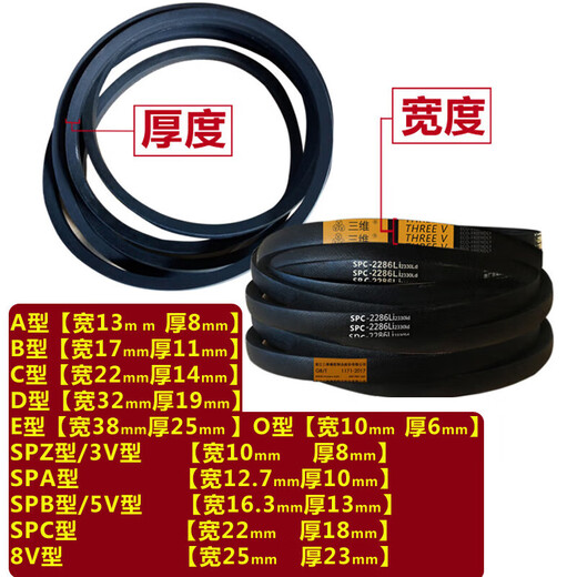 Three-dimensional triangle belt B type 4650/B4700/B4775/B4800/B4826/B4851/B4877/B4900 B4900Li