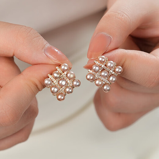 Dara Pearl Earrings Women's Nuclear Pearl Earrings Highlight Slightly Flawed Design Earrings for Wife's Birthday Gift for Girlfriend