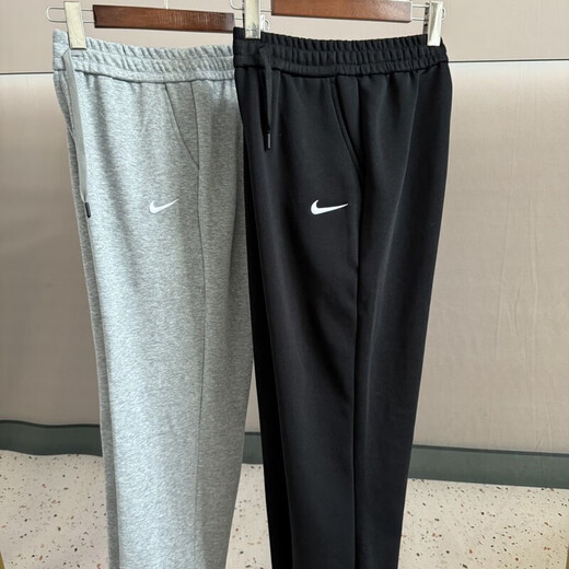 NBA VIBE autumn and winter new embroidered sports trousers casual sports pants for men and women flat loose straight spring and autumn sweatpants trend Nike-spring and autumn black black line embroidery 2XL Nike-2XL