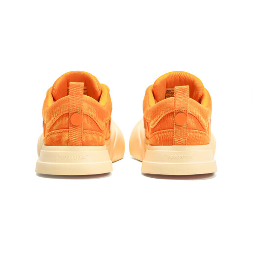 
Ouder smiler canvas shoes for women round toe ugly cute newbies shoes thick sole height and low top casual big toe shoes Orange soda 34