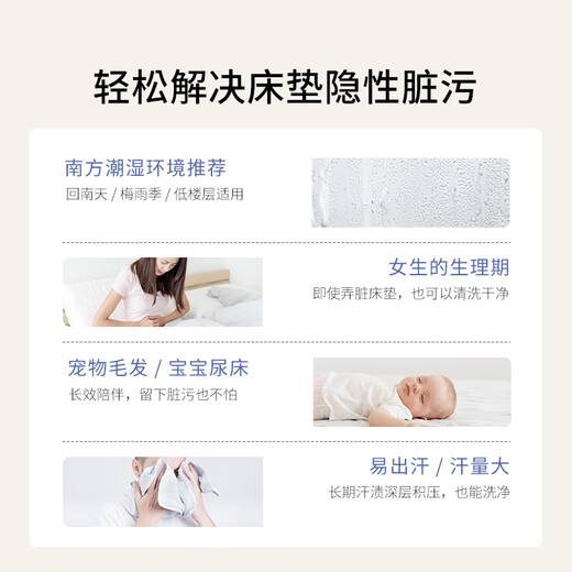 Qizuo Wilderness II 0 glue removable and washable mildew-proof and mite-proof spine spring mattress 1.5*2 meters, moderately soft and hard