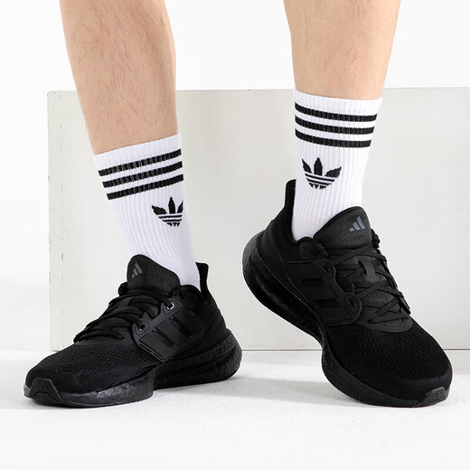 
Adidas running shoes men's shoes women's shoes spring PUREBOOST sneakers lightweight cushioning low top casual shoes IF4840/black 36