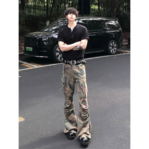 Black waffle henley collar short-sleeved men's handsome T-shirt American polo shirt cleanfit bottoming shirt floral gray upgraded model M M recommended 105-120Jin Jin equals 0.5 kg