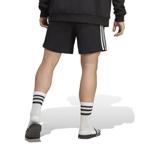 阿迪达斯（adidas）短裤男裤夏季2025新款针织裤透气舒适宽松休闲裤运动裤 IC9435黑色 L