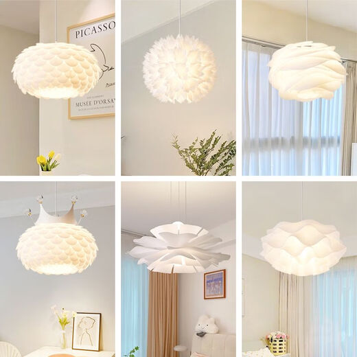 Restaurant des lustres simples modernes créatoires de la chambre de création lumières d'allée Style Crème Master Chambre Girl pour enfants Lampes de chambre 9272 Chandeliers 35 cm