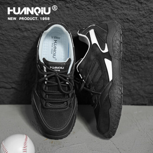 
Global black sneakers men's 2025 summer new outdoor non-slip hiking shoes ugly cute big-head casual dad shoes black 42