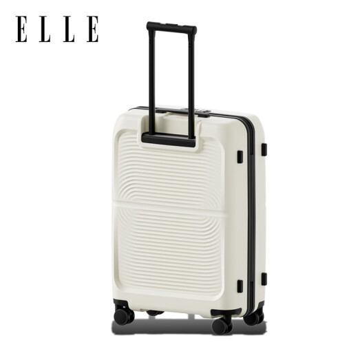 ELLE行李箱女拉杆箱男旅行箱商务学生密码箱 白色 24英寸 需托运