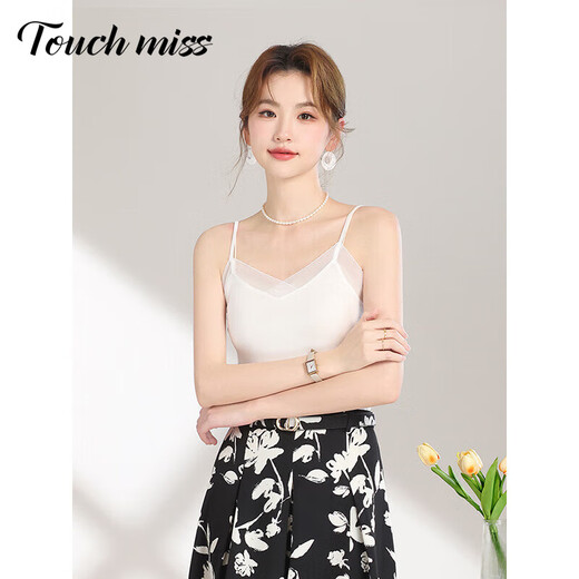 Tachimis Touch Miss Light Luxury Korean Style Vestear для женщин 2025 Летняя новая внутренняя тонкая базовая рубашка для женщин Beige L (рекомендуется 105-120Jin [Jin равно 0,5 кг]))