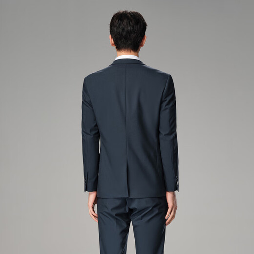 HLA Heilan Home Dress Suit Men's Slim Flat Lapel Business Banquet Suit Men's HTXAD3W015A Blue Gray 15 (suit + trousers) 4XL 185/104B Recommended 170~180Jin Jin equals 0.5 kg