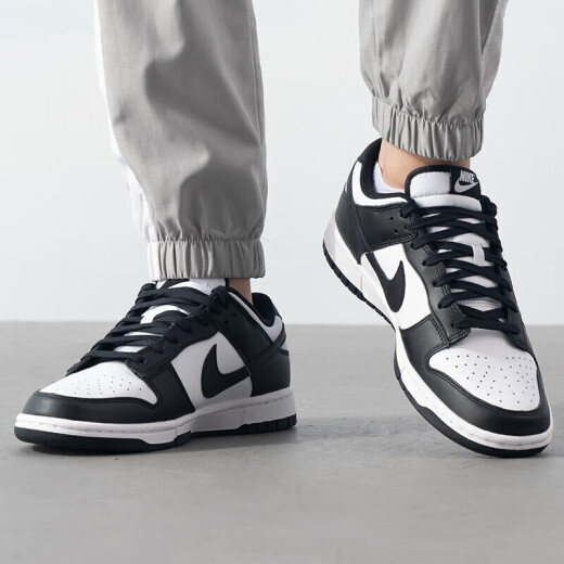 耐克（NIKE）男鞋2025春季新款DUNK LOW运动鞋复古板鞋胶底低帮轻便休闲鞋 黑色白DD1391-100 42