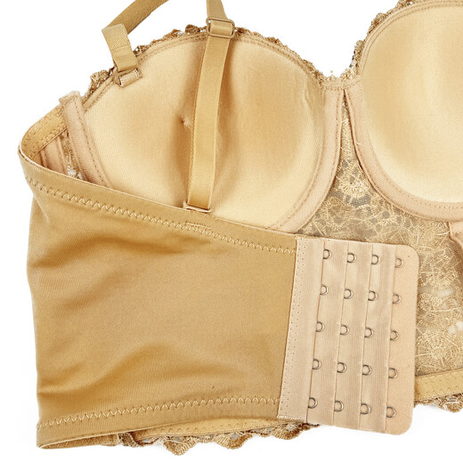 Shiyusen lace camisole hot girl bright diamond beaded top short sexy belly dance tight shaping fishbone white 34B/75 one size fits all