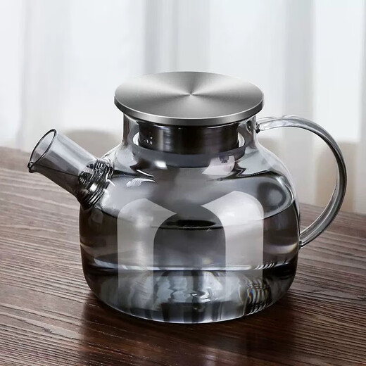 Nordic style high borosilicate heat-resistant glass teapot flower and fruit teapot cold kettle electric ceramic stove teapot 1000ml light luxury steel lid Sijia teapot 1800ml