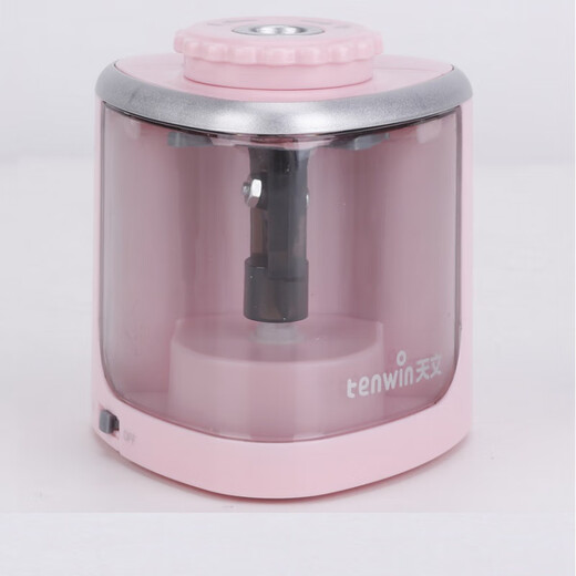 Astronomie Tenwin Electric Bleistift Spitzer kreativer Pilzkopf Kinder Schreibwaren halbautomatischer Planing Stift Schärfe Black TW8005 - English Tenwin
