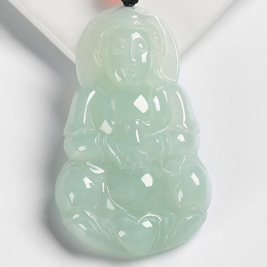 龍徽珠宝翡翠玉观音吊坠菩萨玉坠玉石玉佩男款生日节日礼物送男友