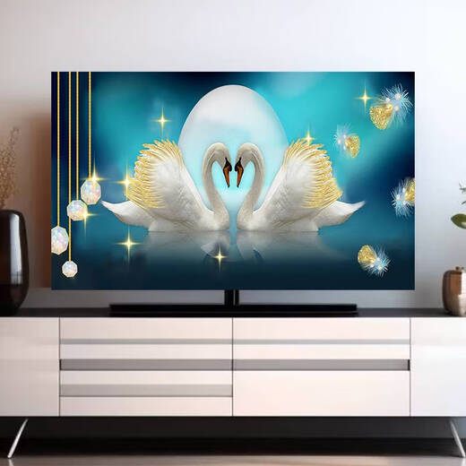 Shantou Lincun new TV cover TV cover living room bedroom desktop hanging curved universal TV cover dust cover B1484 Yashi Lanxiang 55 inches long 130*height 80cm