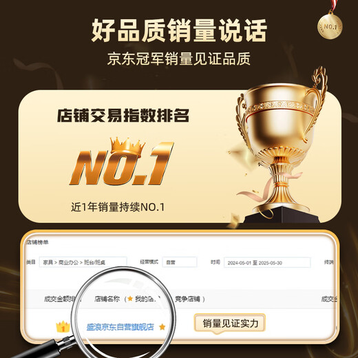 Shenglang boss desk desk leader office workbench supervisor manager desk executive desk 1.8 meters including cabinet