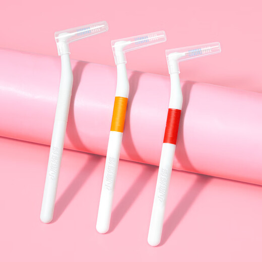 Fawn mother fine tooth interdental cleaning brush imported ultra-fine ssss*30 pack L-shaped interdental brush direct penetration