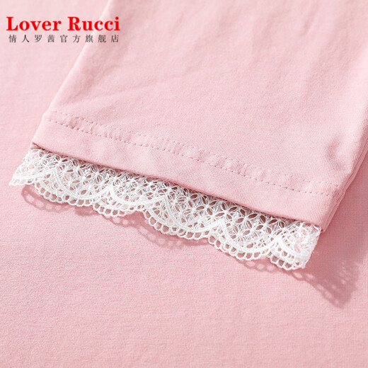 LOVER RUCCI pure cotton 70-quarter sleeve T-shirt for women loose temperament age-reducing pink mid-sleeved T-shirt spring and autumn summer 2025 new top W6172 ice blue mid-sleeved M (recommended 80-105Jin [Jin equals 0.5 kg])
