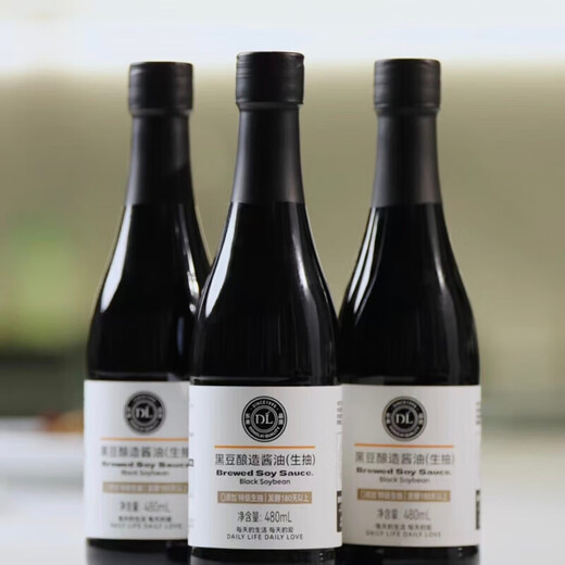 胖东来黑豆酿造酱油生抽0添加特级生抽调味料480ml 黑豆酿造酱油480ml*1瓶