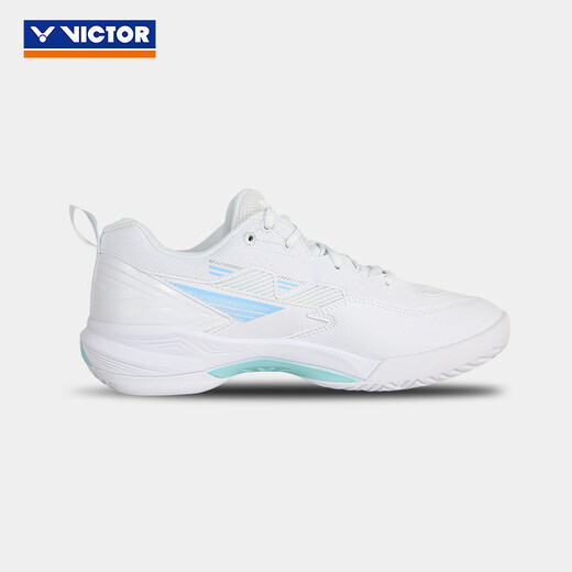 VICTOR victory badminton shoes 2025 new arrival anti-slip shock-absorbing sports shoes for men and women C90NLite C90HP AM white fresh blue 40.5 (260mm)