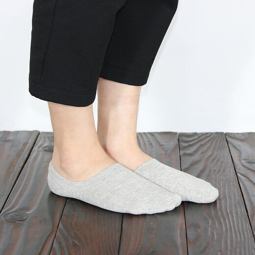 Hot selling WooKoo boat socks for women, spring and autumn style, shallow mouth, invisible anti-slip, anti-falling, Xinjiang cotton boat socks_boxed_all white 6 pairs, one size fits all_recommended size 35-39