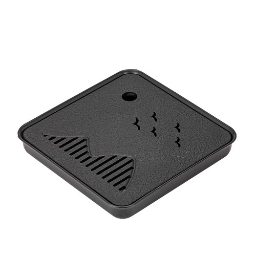 Zhexuan (zhexuan) square small imitation black gold stone tea tray for household simple small tea table dry soaking and draining Kungfu tea set water storage tray