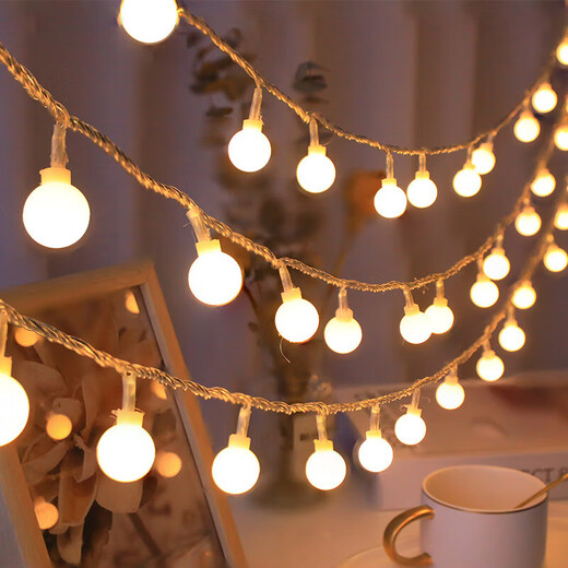 LED ambient light starry sky flashing light string outdoor ambient light room birthday light camping star light stall decorative light tent decorative light scene layout small lantern warm white romantic starry sky long battery life 1.5 meters 10 light strings