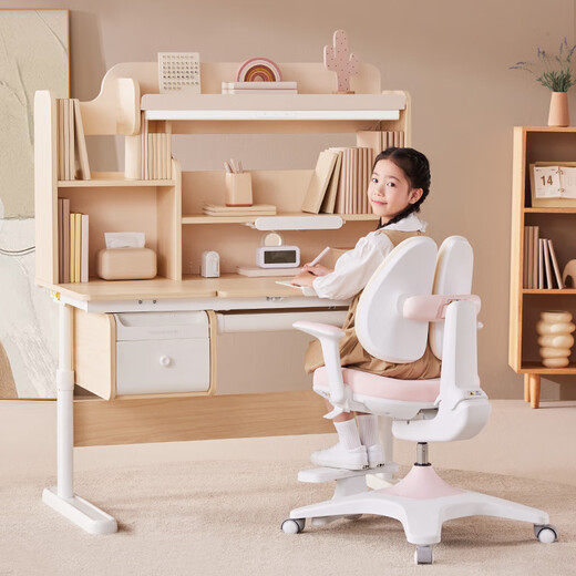 
Totguard Children's Study Table and Chair Set Lifting Student Desk Star 1 Pro120cm + Chasing Chair Orange + 80cm Light