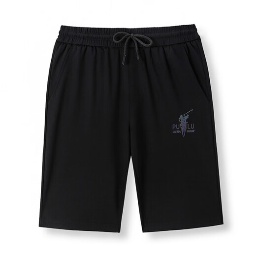 Lilang Men's informal Shorts Men's 2025 NUEVO SUMER SUMER ESTYLE VERSATILE VERSATILE Pantalones de cinco puntos de secado rápido Black 13067 M 165 (adecuado para el peso 90-120 Jin [Jin equivale a 0.5 kg])