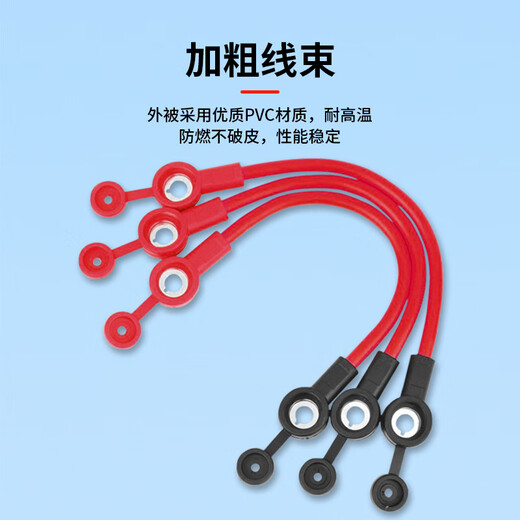 Baye Electric Vehicle Copper Battery Cable High Temperature Resistant Bold Battery Series Cable 6 square meters (with 2 screws) 0.8m 1 piece BY-CL6X80