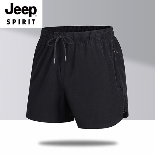 Jeep Spirit Runging Fitness Training Shorts Мужские летние модные толстые толстые мужчины рассылаются на три четверти брюки плюс жир плюс локко шелковой шелк.