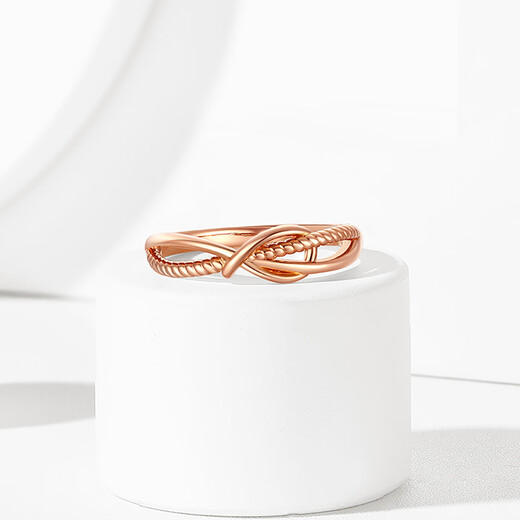 Chao Hongji Zhijian Qingying 18K gold ring women's color gold rose gold bracelets as a birthday gift for girlfriend, women's size 14