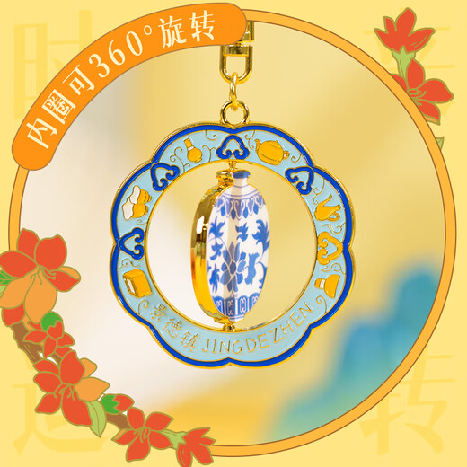 Cat's Sky City (MOMISKY) Metal Rotating Keychain Creative Birthday Gift Girl Foshan-Swivel Metal Pendant