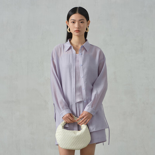 Ayilian [same style in the mall] casual suit for women in summer 2025 new three-piece set fashionable loose shirt shorts Yunyu Zi M