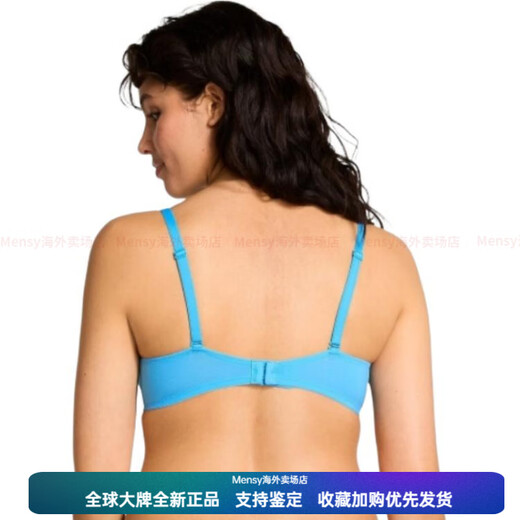 维多利亚的秘密（Victoria's Secret）PINK WEAR EVERYWHERE 纯色光面舒适文胸 女款 蓝色 蓝色 均码 30A