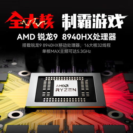 Mechanical Revolution (MECHREVO) Jiaolong 16Pro 2025 flagship 5060/70 gaming notebook 16-inch Ryzen 9HX high brush student e-sports design notebook R9-8940HX/5060/grey 16G-1T