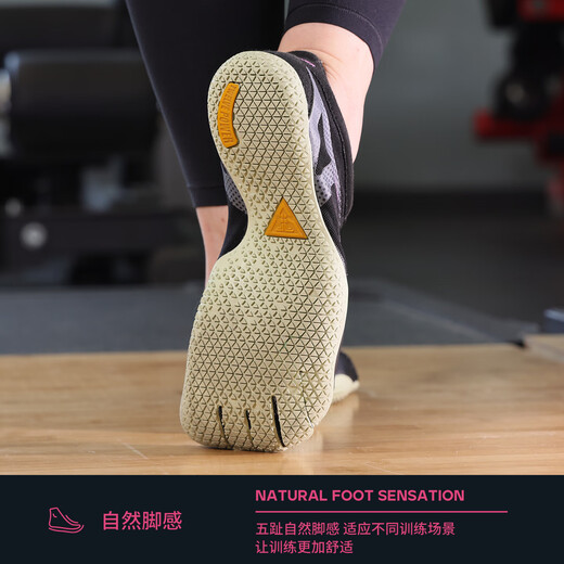 TWELVE POWER five-toed shoes, indoor comprehensive training yoga Pilates, barefoot non-slip breathable fitness sports soft-soled five-toed shoes, Rembrandt black, it is recommended to go up one size 37