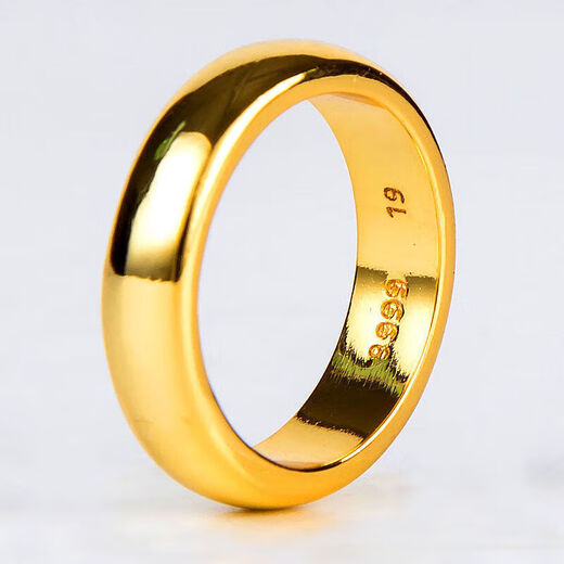 GAUSS CARLER Old Phoenix 2025 New Color Fashion Gold Ring Men's and Women's Couple Ring Closed Ring Feeling Men's Size 21 150-183 Jin Jin is equal to 0.5 kg of the same style