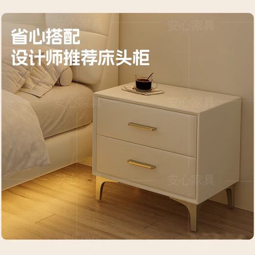 French cream style suspended bed, cloud puff bed, master bedroom double bed, light luxury leather bed, modern simple princess bed, puff leather bed-delivery to home, 1.5*2.0 meter full-bed suspended structure