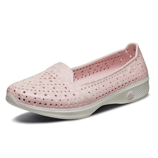 Skechers Damenschuhe Sommer 2025 Neue Sandalen mit atmungsaktiven Hausschuhen weicher Sohle leichter Schock absorbieren lässige Schuhe Lochschuhe 14697-PKW/Pink-White 40