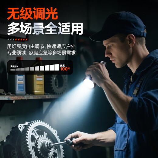 
() Flashlight, bright, long, continuous, home small military outdoor [SFL6168] Small and portable 14500LX