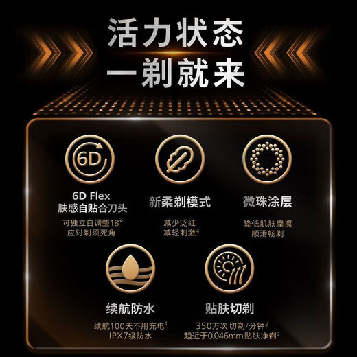 飞利浦（PHILIPS）剃须刀S3883旋风PRO男士刮胡刀胡须刀电动2025新款 飞利浦旋风PROS3883+飞利浦收纳
