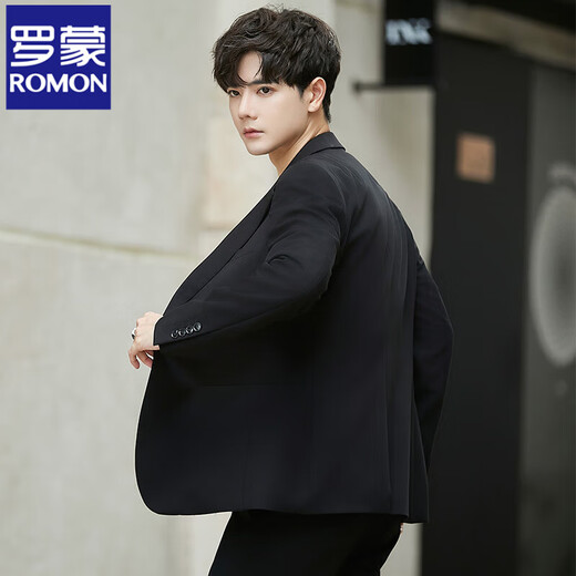 ROMON high-end wedding suit men's suit groom slim handsome casual formal men's suit trend 8660-2 apricot suit + trousers 2XL