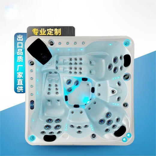 
Pupan Customized Outdoor Jacuzzi Garden Villa Hotel Finished Bath B&B Constant Temperature Heating Multi-person Spa WS-693 2150x2150x900mm 8