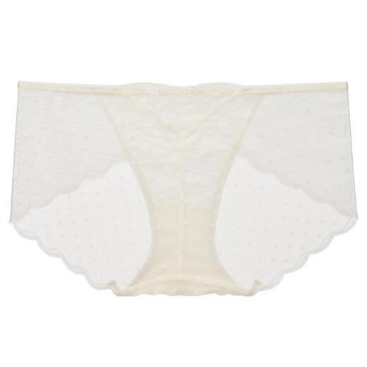 华歌尔（Wacoal）日系蕾丝中低腰三角裤内裤内衣女WP3523 奶油黄 XS 160/90