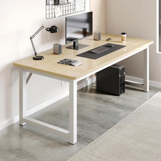 Sanqihu Computer Desk Desktop Einfacher Schlafzimmer Schreibtisch Schüler Home Study Desk Office Schreibtisch Rechteckige Werkbank Luxus 14070 Weiße Eiche Farbe Fett und dick