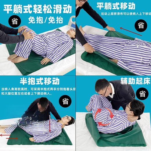 通用昙蓓漫移位滑布垫卧床老人瘫痪移位神器病人久躺挪动翻身床上护理 【13575cm】建议身高：175以上使用