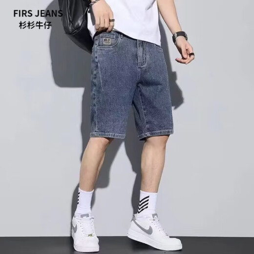 FIRS JEANS杉杉牛仔男人干活穿的牛仔短裤子男夏季薄款冰丝男士耐磨脏工装五 6189蓝色 蒂 34 【建议155-165斤左右】